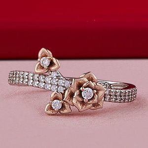 Floral Ring, 925 Sterling Silver Charmed Aroma BP Beauty and the Beast